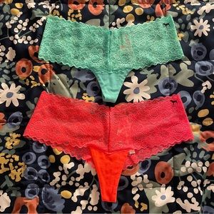 NWT Set of 2 PINK Extra Low Rise Cheekster Panties